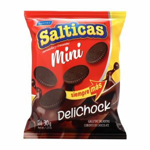 Galleta De Dulce Con Cobertura Sabor A Chocolate SALTICAS DELICHOCK 30 G