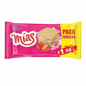 Galleta Wafer Sabor A Fresa MÍAS 226 G