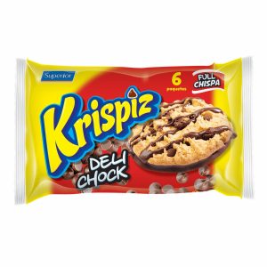 Galleta De Dulce Horneadas Con Chispas Y Base Glaseada De Chocolate KRISPIZ 258 G