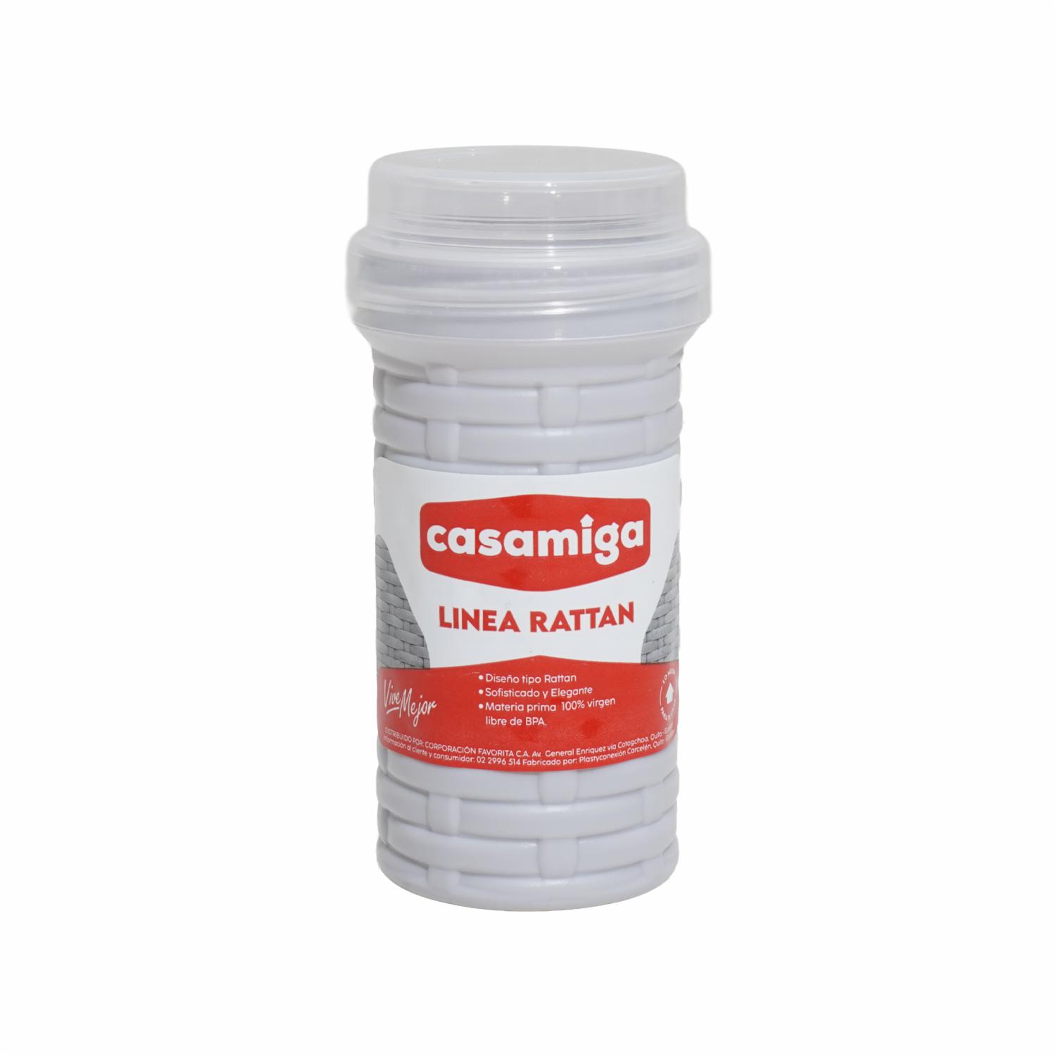 Salero Cilíndrico Gris Charnel SR. PLÁSTYKO 10 X 4 Cm