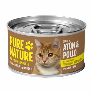 Alimento Húmedo Para Gatos De Atún Con Pollo PURE NATURE 85 G