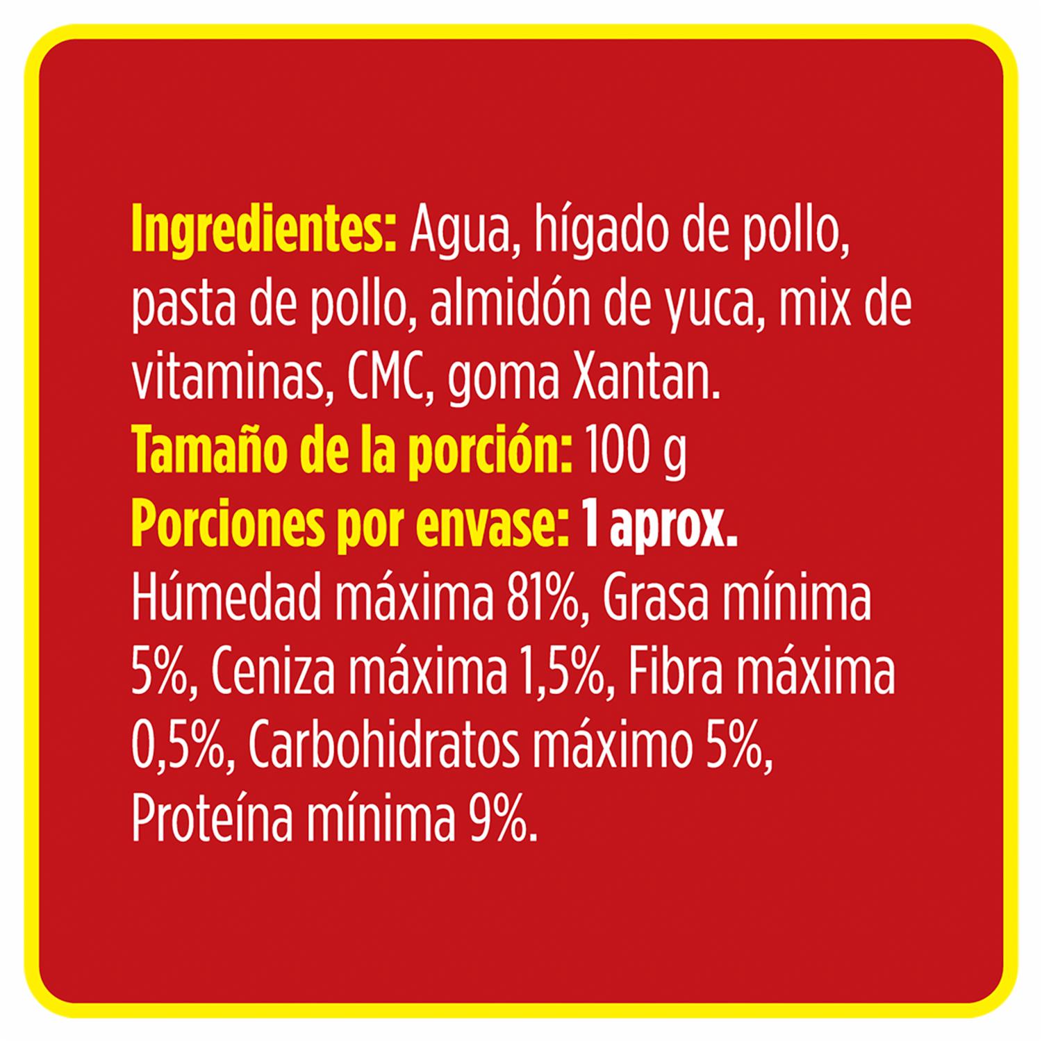 Alimento Húmedo Para Gatos De Hígado Pollo PURE NATURE 85 G - Image 2