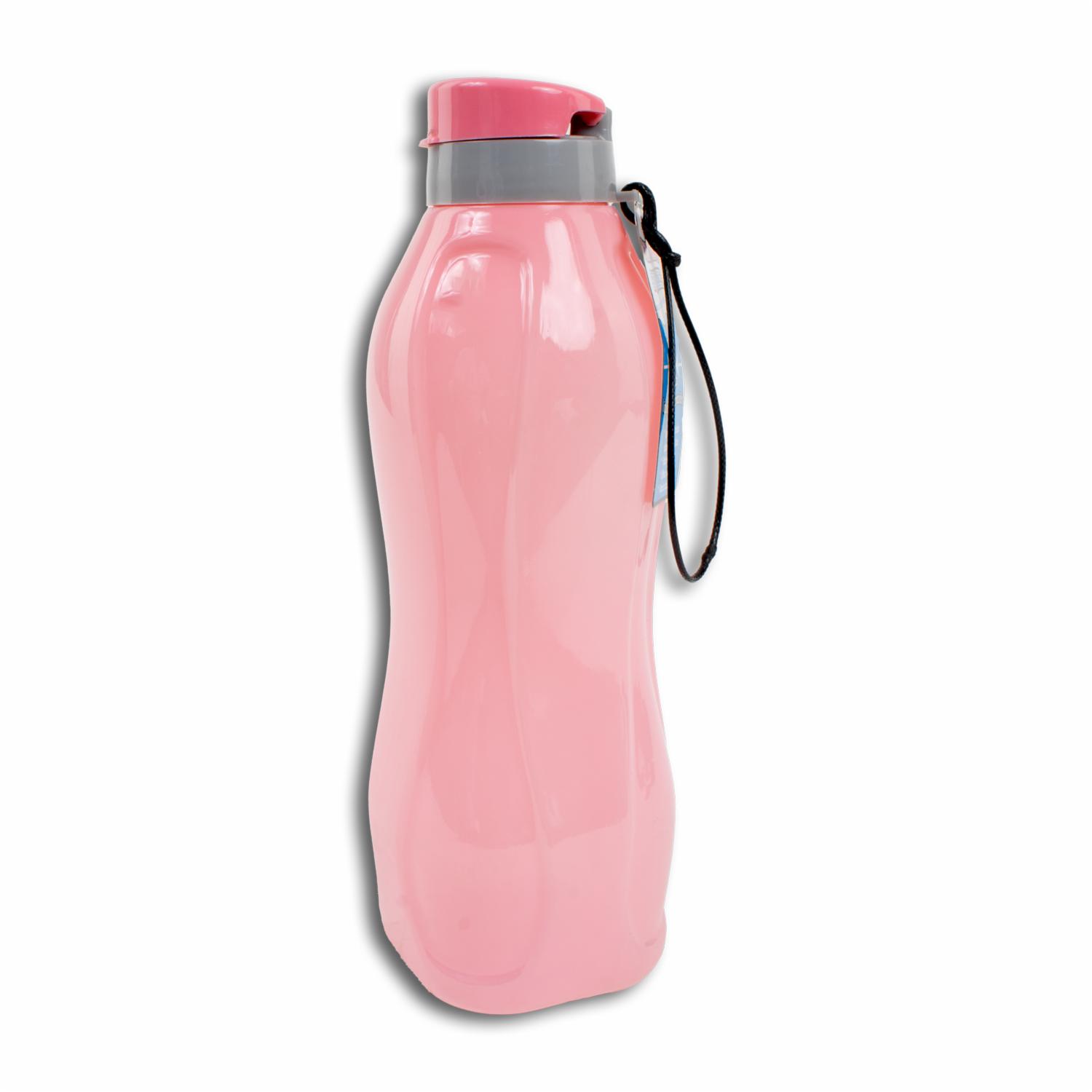 Tomatodo Squeeze Rosa Con Cordón PLASTIC HOUSE 600 Ml