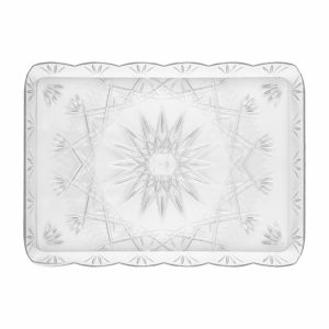 Bandeja Para Servir Rectangular Con Diseño Transparente PLASTIC HOUSE Unidad