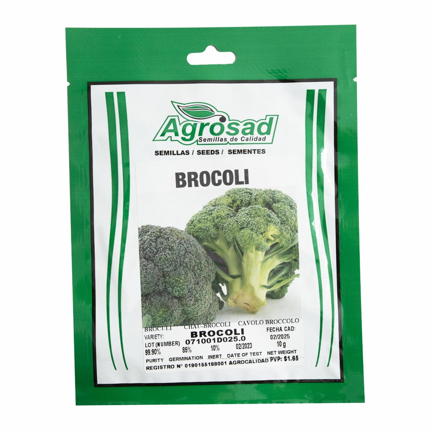 Semillas De Brócoli AGROSAD 10 G