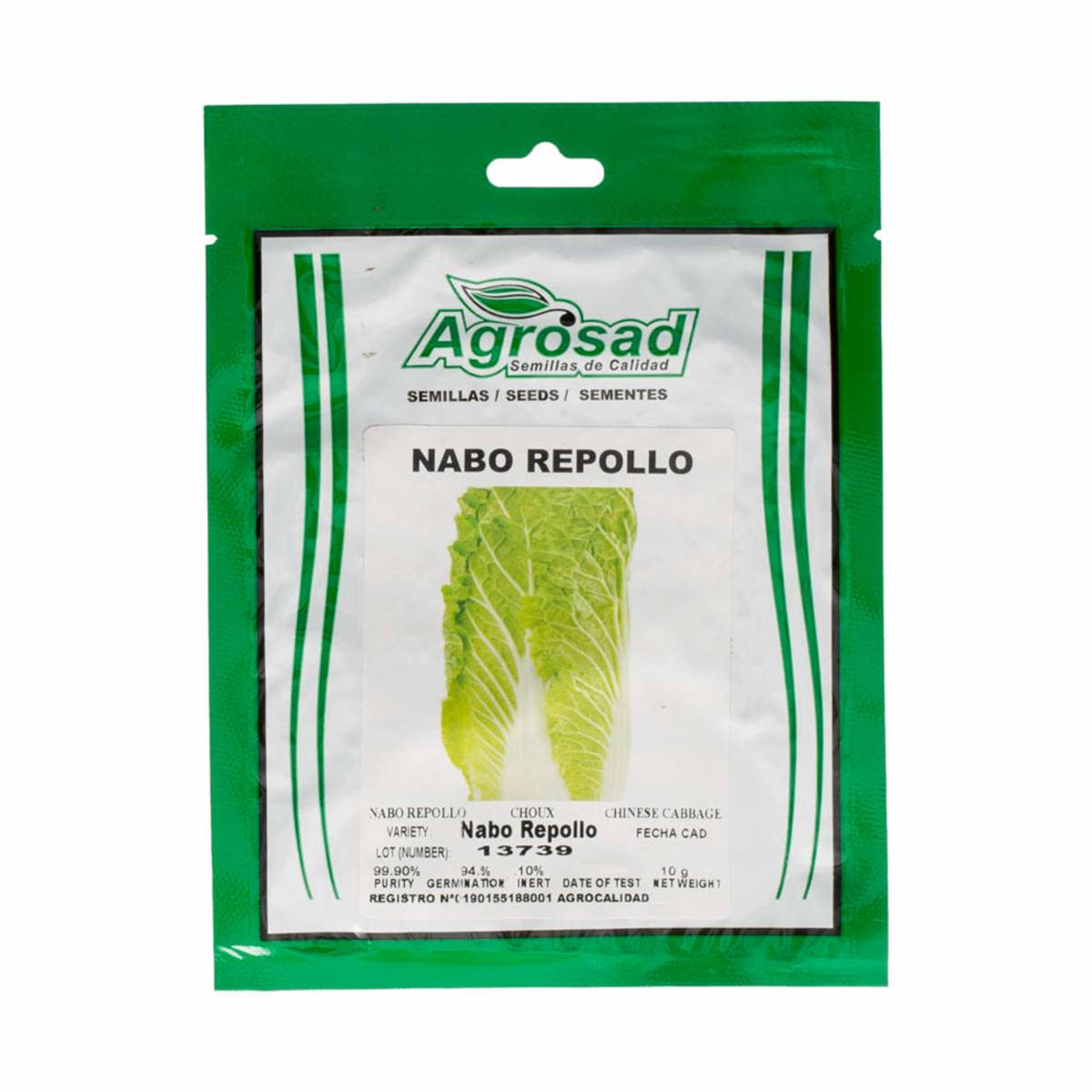Semillas De Nabo Repollo AGROSAD 10 g