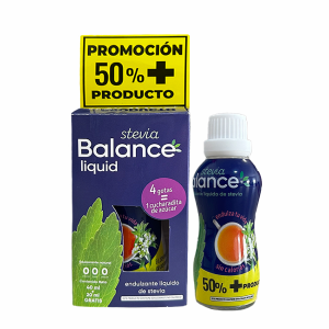 Endulzante De Stevia Líquida Sin Calorías BALANCE 40 Ml + 20 Ml Gatis