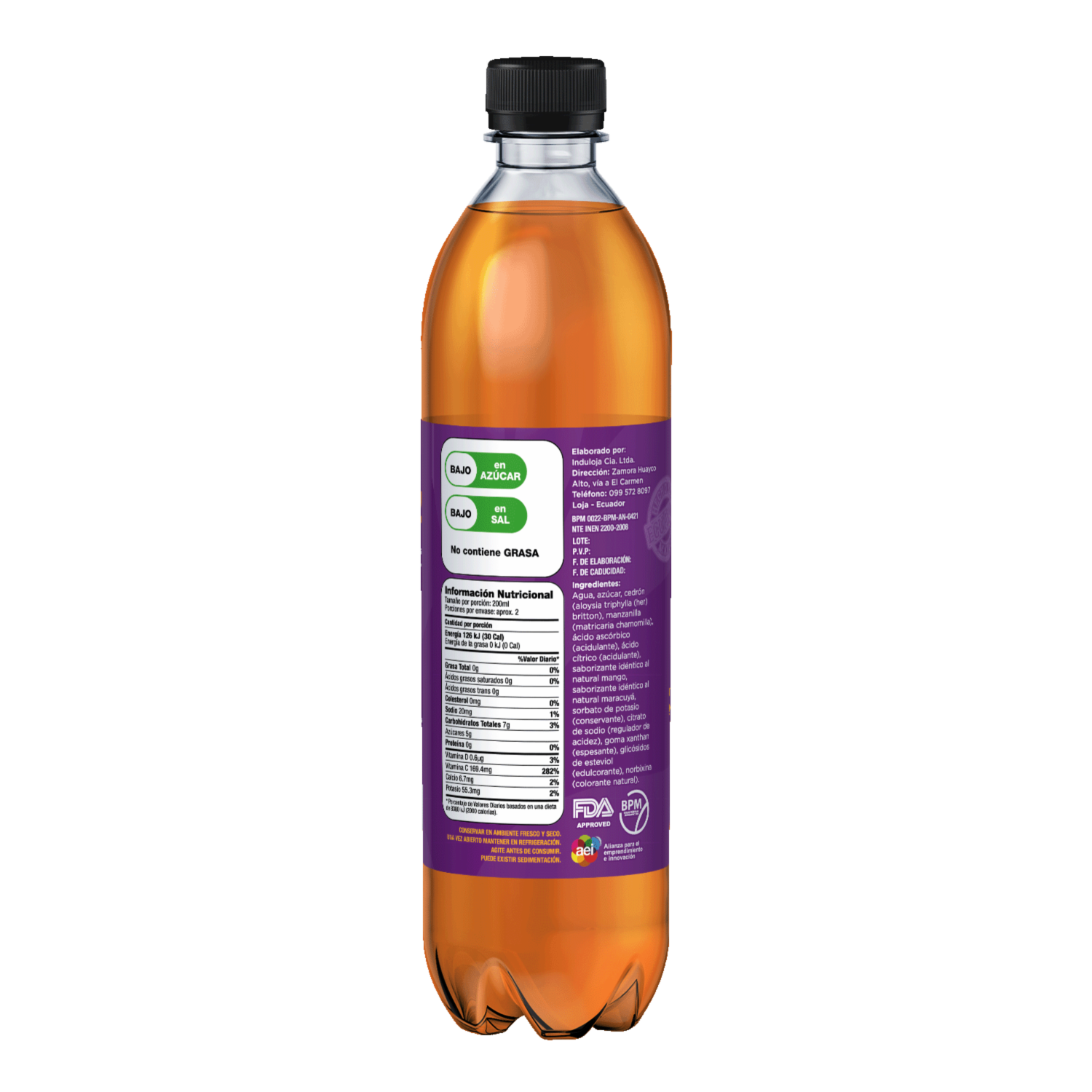 Bebida Herbal Frutos Tropicales Con Manzanilla Y Cedrón FORESTEA 400 Ml - Image 4