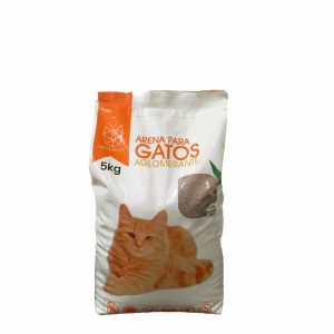 Arena Para Gatos Aglomerante 100% Natural MISTIKAT 5 KG