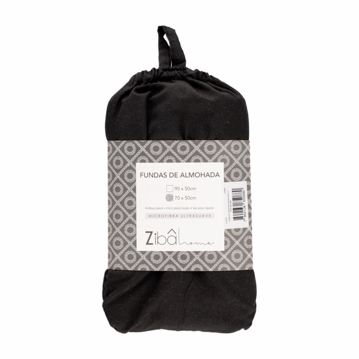 Funda De Almohada Negra ZIBA HOME 70 X 50 Cm