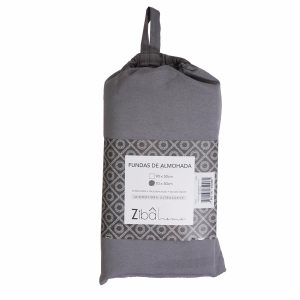 Funda De Almohada Gris ZIBA HOME 70 X 50 Cm