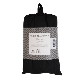 Funda De Almohada Negra ZIBA HOME 90 X 50 Cm