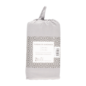 Funda De Almohada Gris ZIBA HOME 90 X 50 Cm