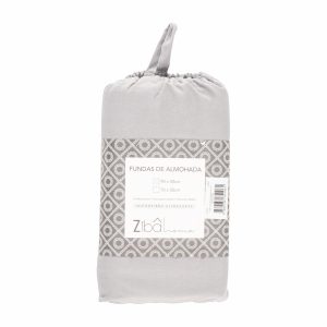 Funda De Almohada Gris ZIBA HOME 90 X 50 Cm