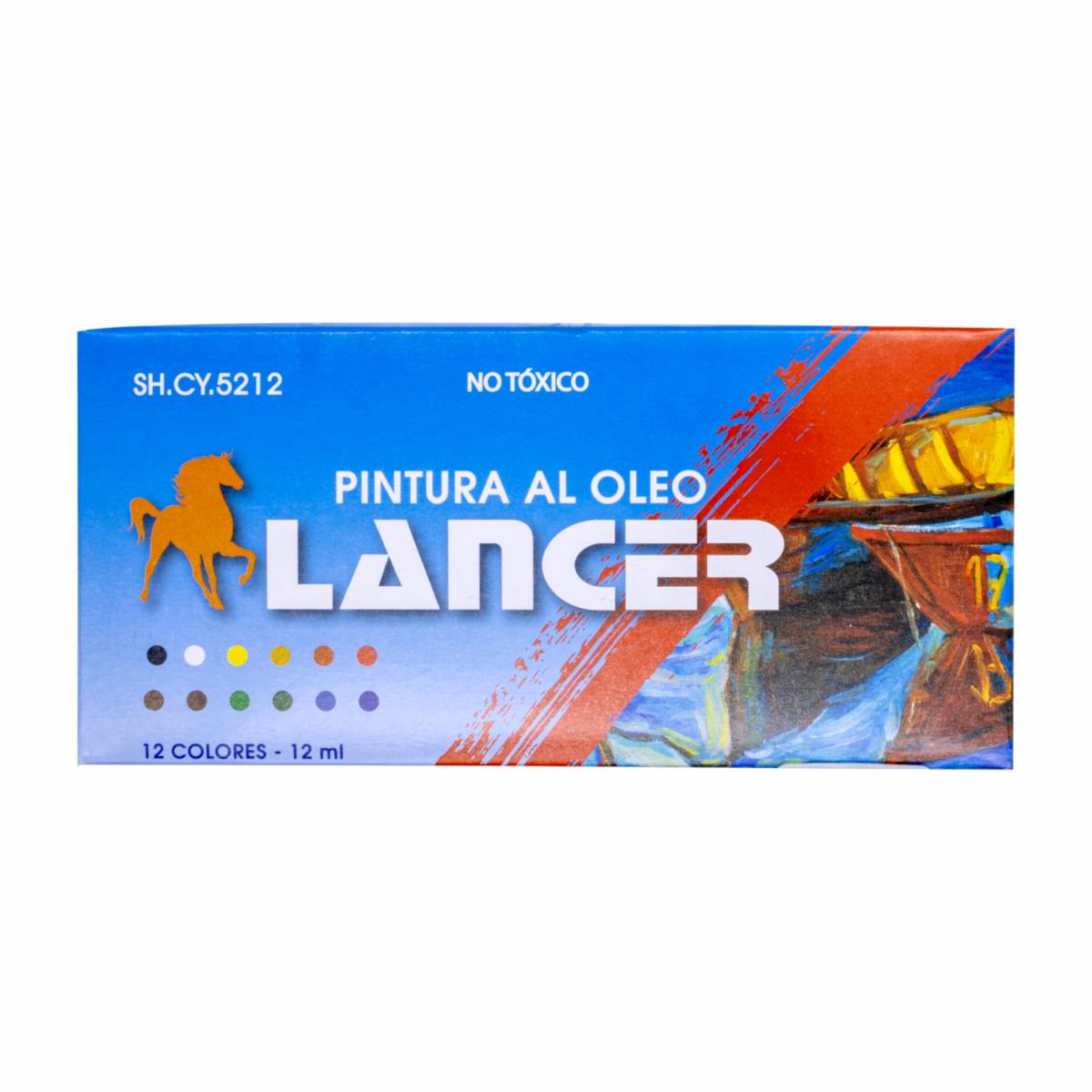 Pintura De Oleo En Tubos De 12 ML LANCER X 12 Colores