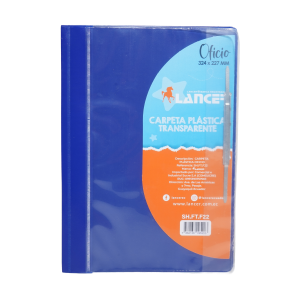 Carpetas Tipo Oficio Transparente Color Azul Claro LANCER Unidad