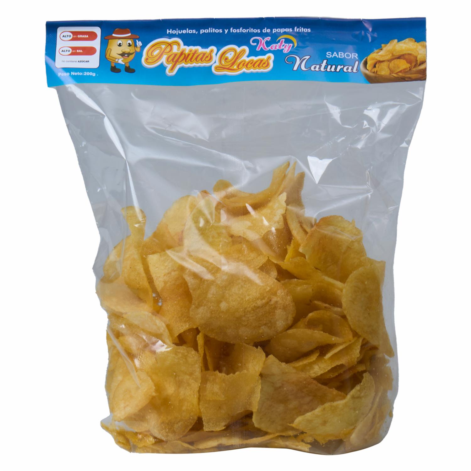 Papas Fritas Sabor Natural PAPITAS LOCAS 200 G