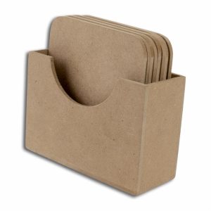 Porta Vasos Caja Para 8 De Madera ARTES Y MADERA Unidad