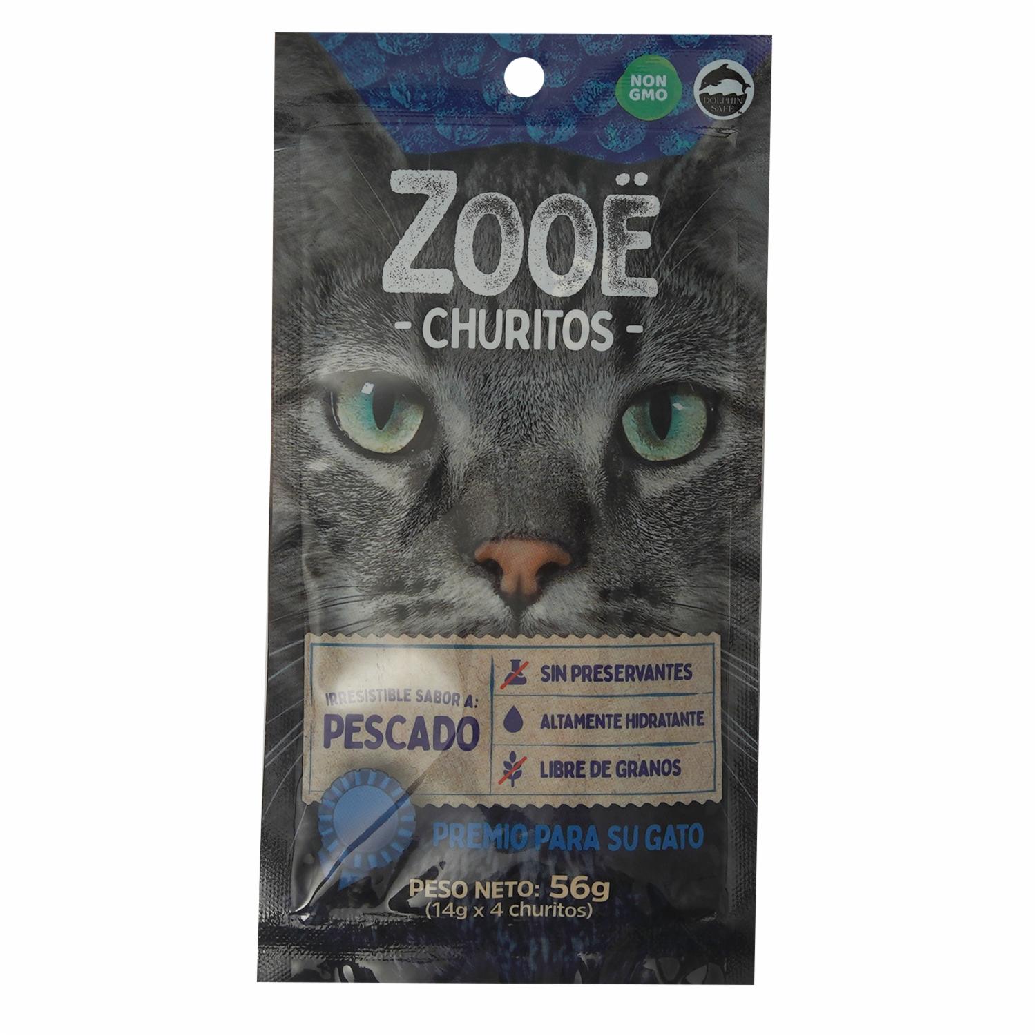 Snack Para Mascotas Churitos Sabor A Pescado ZOOE 56 G