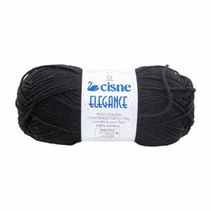 Lana Para Tejer 100% Acrílico Color Negro CISNE 100 G