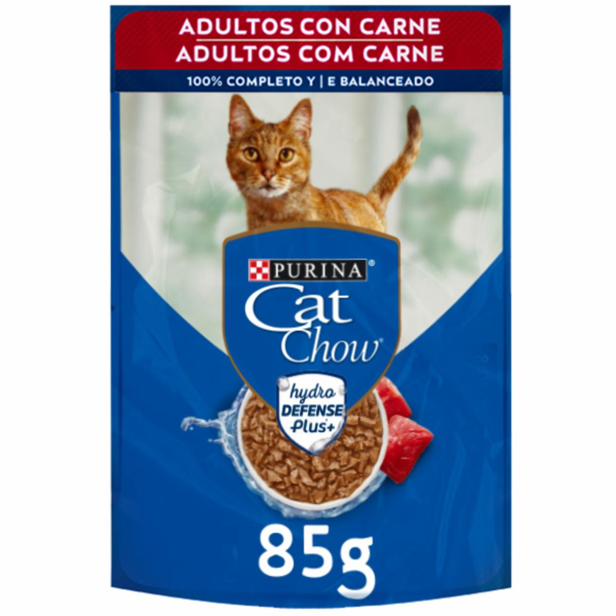 Alimento Húmedo Para Gatos Adultos Sabor A Carne PURINA CAT CHOW 85 G