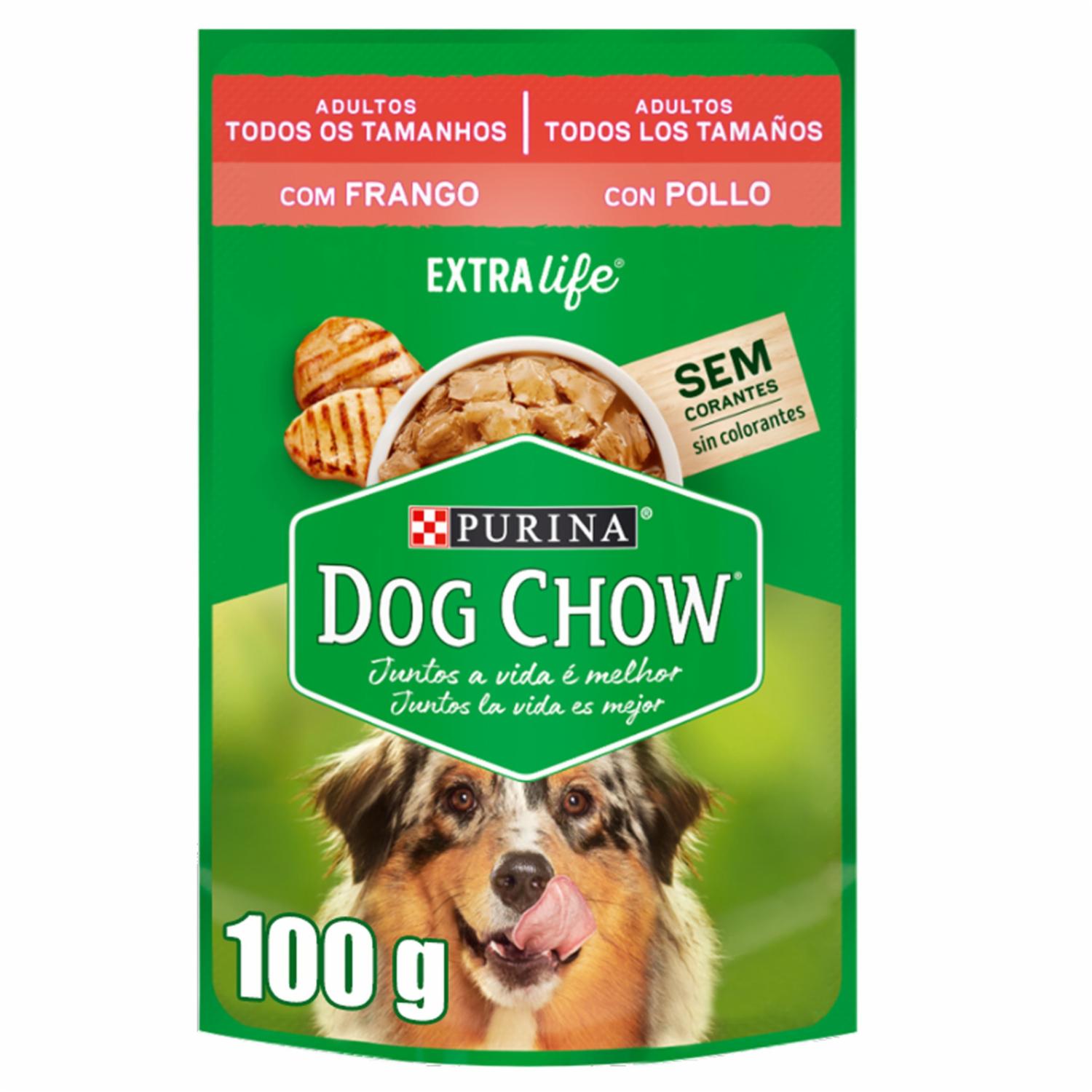 Comida Húmeda Para Perros Adultos Sabor Pollo PURINA DOG CHOW 100 G