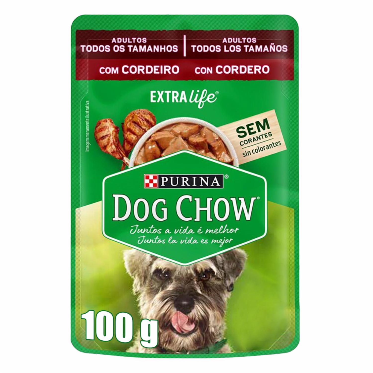 Alimento Húmedo Para Perros Adultos Con Cordero PURINA DOG CHOW 100 G