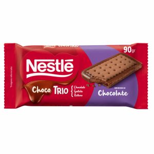Chocolate En Tableta Relleno Y Galleta NESTLÉ CHOCO TRIO 90 G