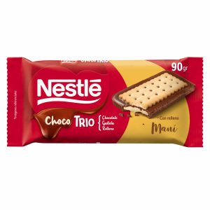 Tableta De Chocolate Con Galleta Y Maní NESTLÉ CHOCO TRIO 90 G