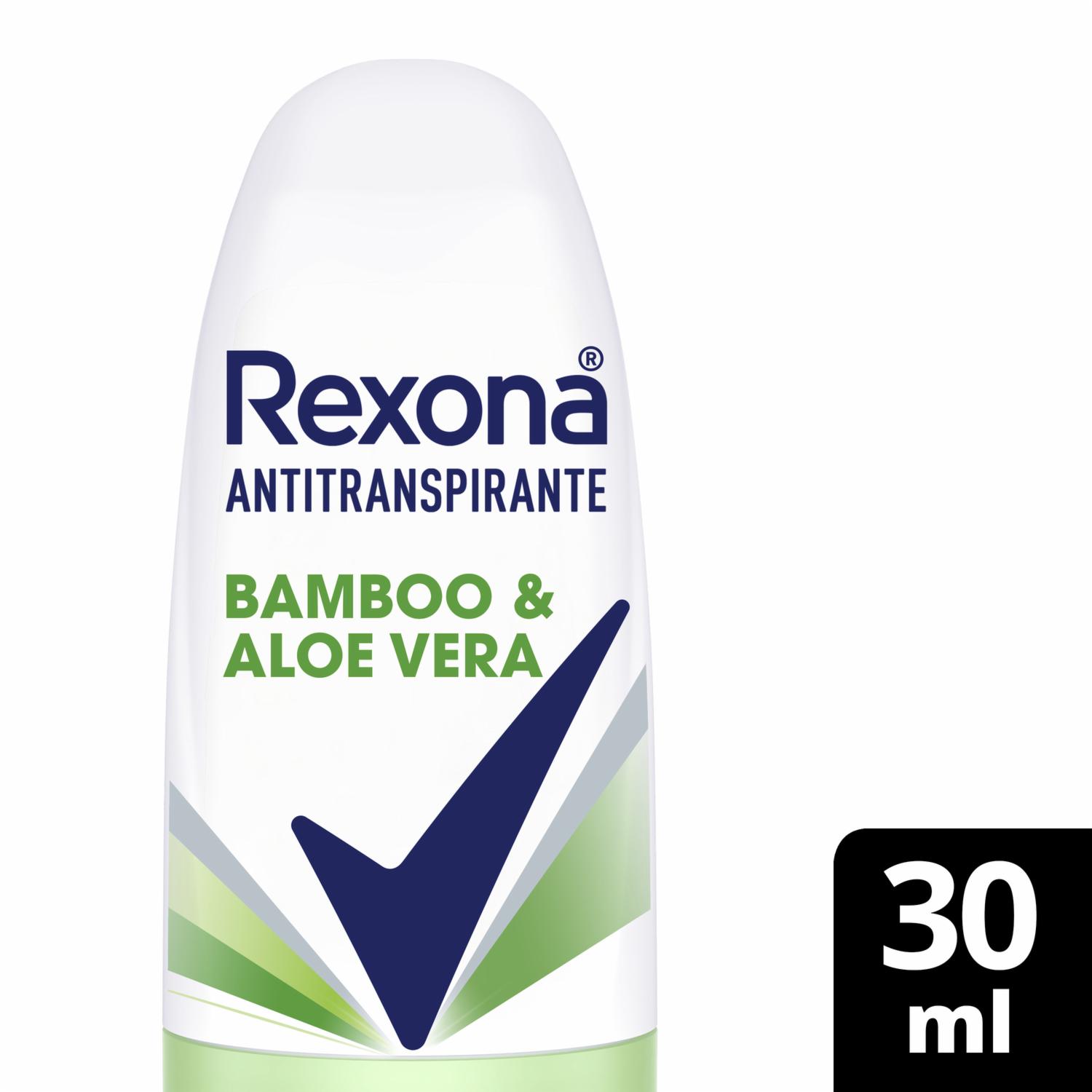 Desodorante En Roll On Antitranspirante Bamboo Y Aloe Vera REXONA 30 Ml - Image 3