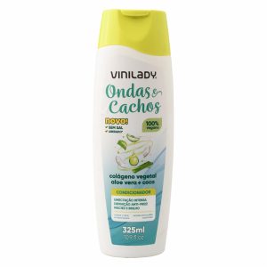 Acondicionador De Cabello Ondas & Cachos Colágeno Vegetal + Aloe Vera + Coco VINILADY 325 Ml