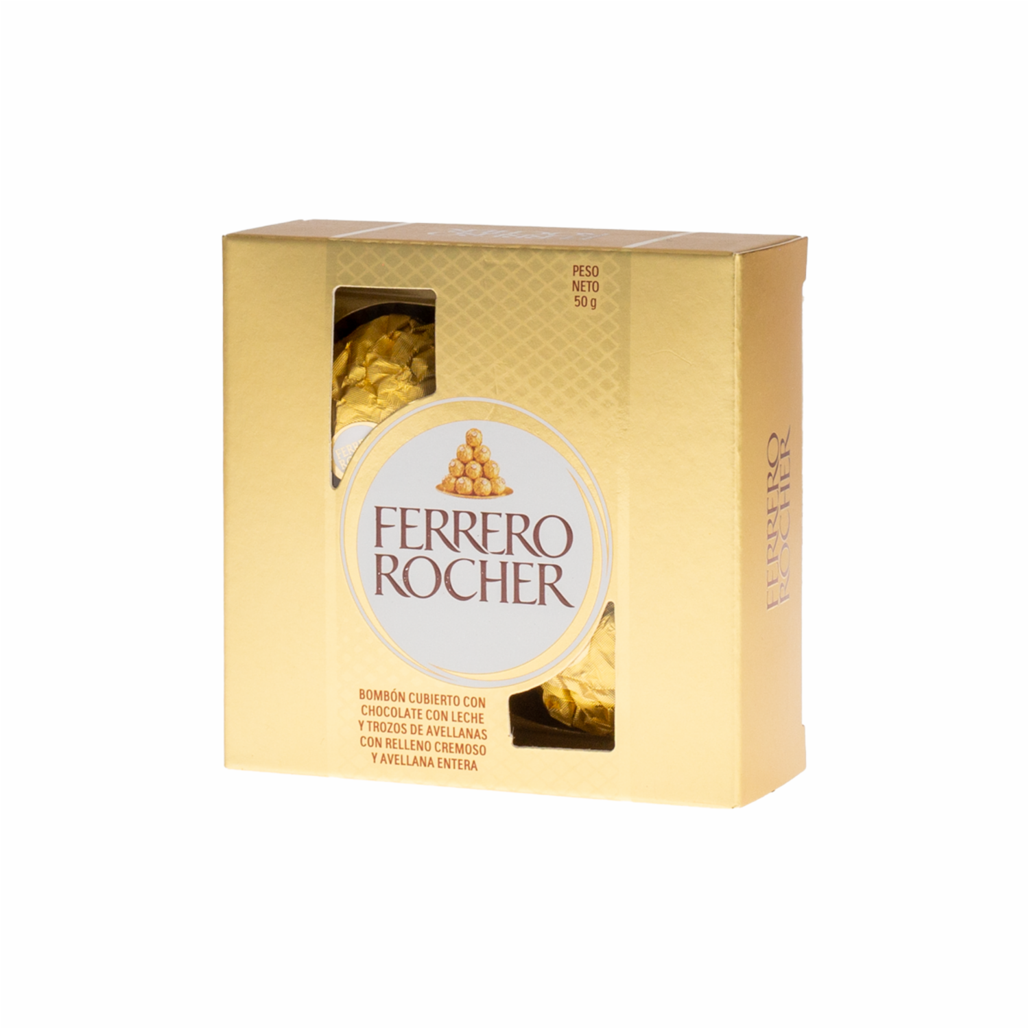Bombón De Chocolate Recubierto De Trozos De Avellana FERRERO ROCHER 50 G