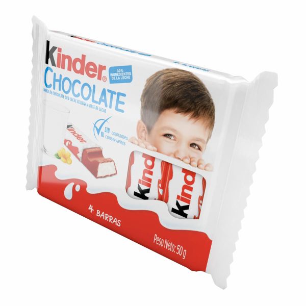 Barra De Chocolate 33% Ingredientes De La Leche KINDER 50 G - Image 4
