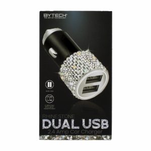 Cargador Para Auto Dual USB Rhinestone BYTECH 2.4 Amp