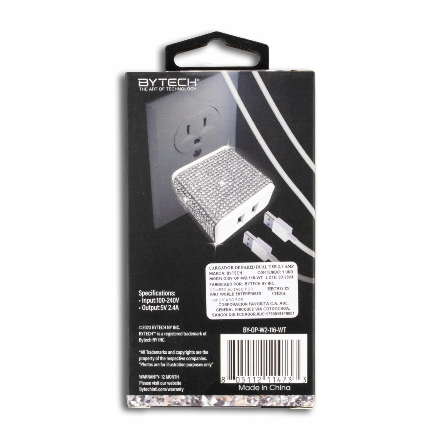 Cargador De Pared Dual USB BYTECH 2,4 Amp - Image 2
