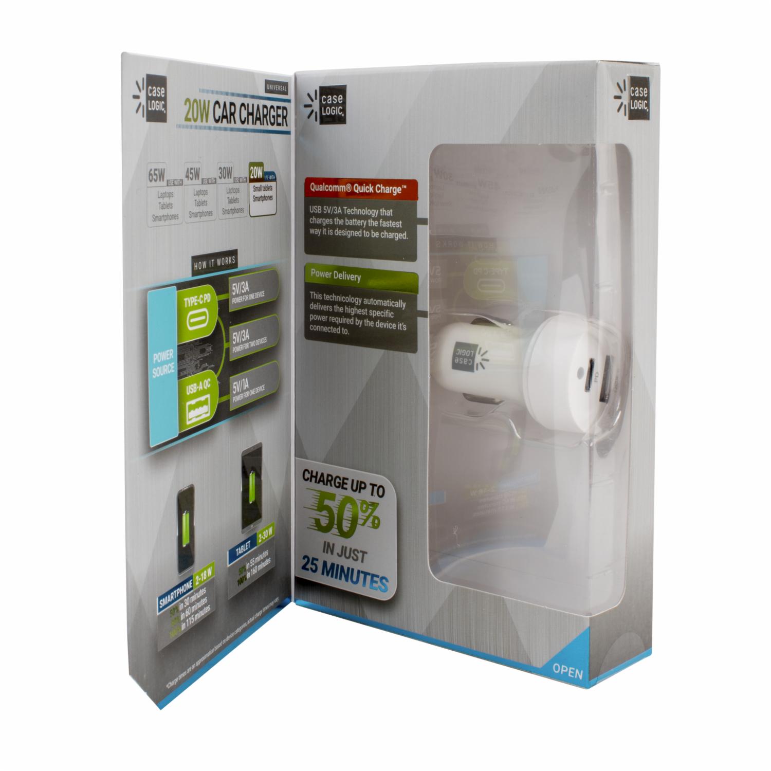 Cargador Para Auto Dual USB-A Y C BYTECH 20 W