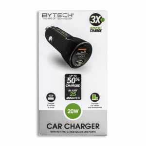 Cargador Para Auto Dual USB Tipo C Y A BYTECH Unidad