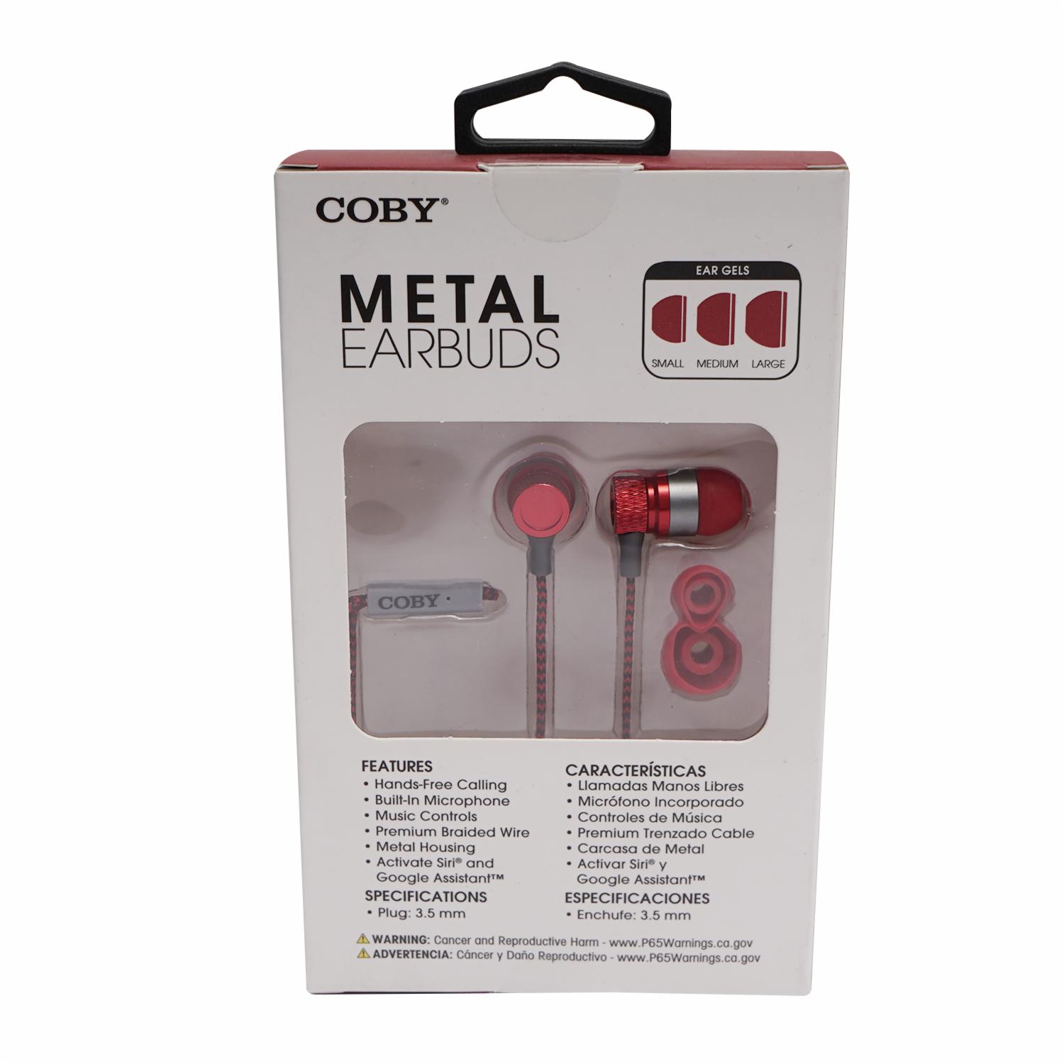 Audífonos Metal CVE200RD COBY Con Cable