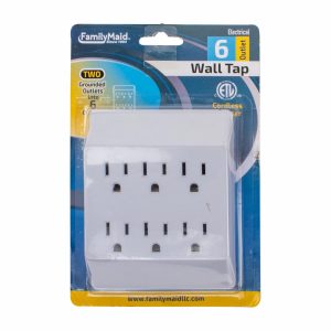 Adaptador De Corriente De 6 Salidas Color Gris FAMILYMAID
