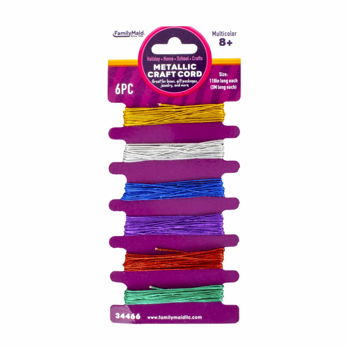 Cordón Metálico Multicolor FAMILYMAID 6 Piezas