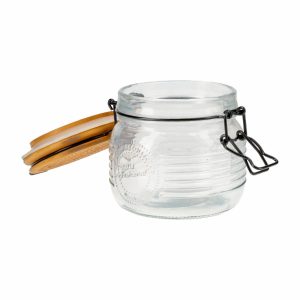 Frasco Con Tapa Madera OLD FASHIONED 500 Ml