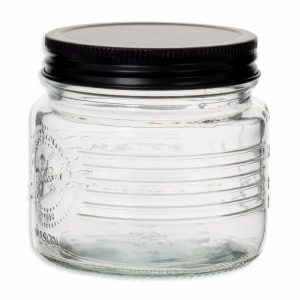 Frasco Metalica Negra OLD FASHIONED Con Tapa