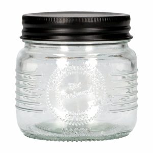 Frasco Con Tapa Metalica Negra OLD FASHIONED Pequeño