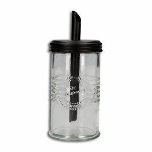 Azucarero Con Tapa Metálica Negra OLD FASHIONED Unidad