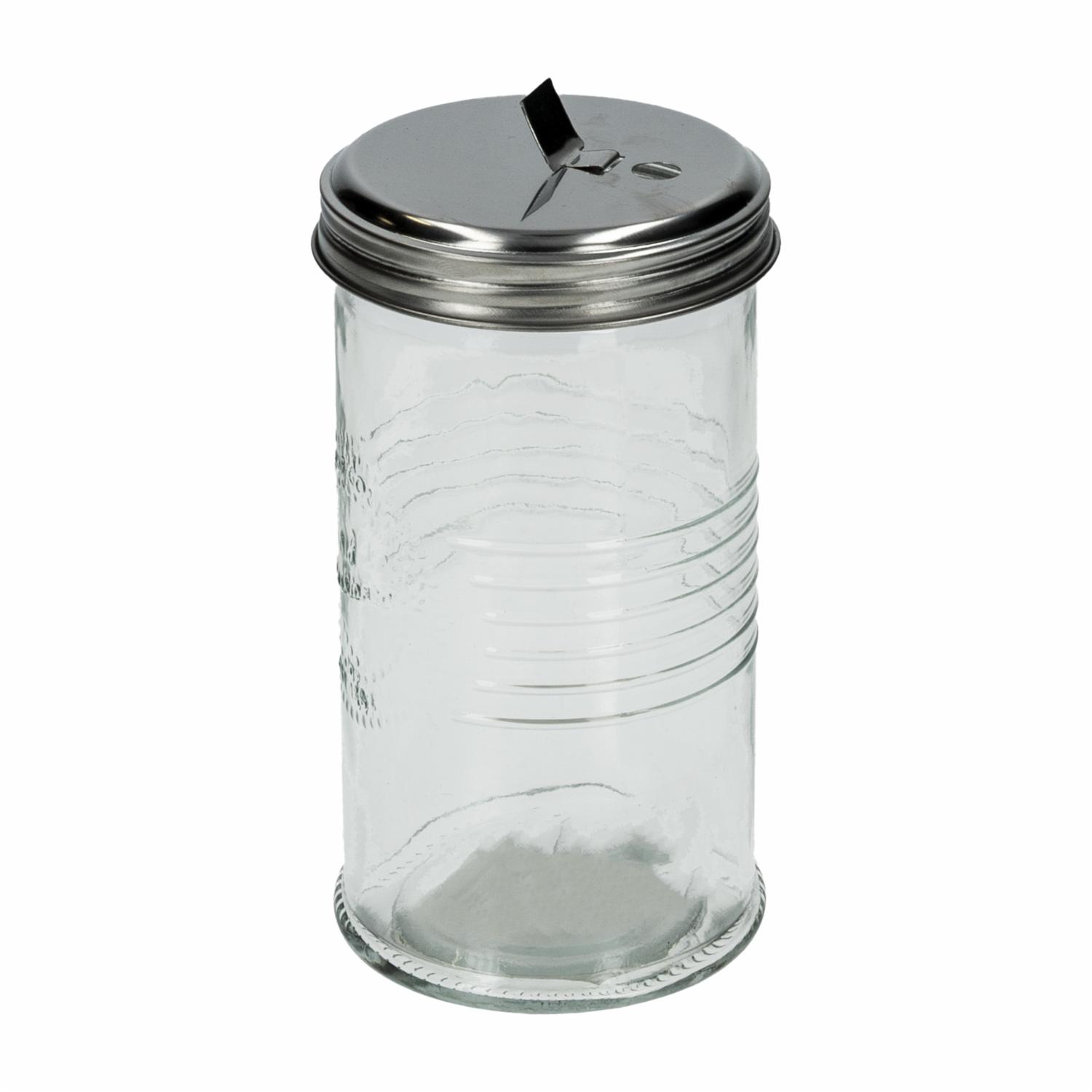 Azucarero Con Tapa Metálica Plateada OLD FASHIONED Unidad