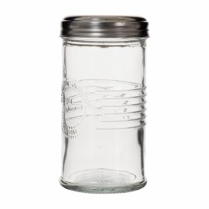 Especiera Metálica Plateada OLD FASHIONED Con Tapa