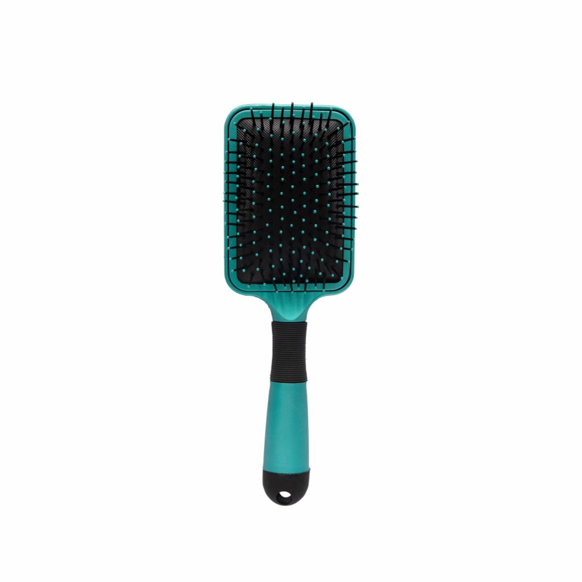 Cepillo De Cabello Rectangular Negro/Verde HAIR WITH FLAIR Unidad