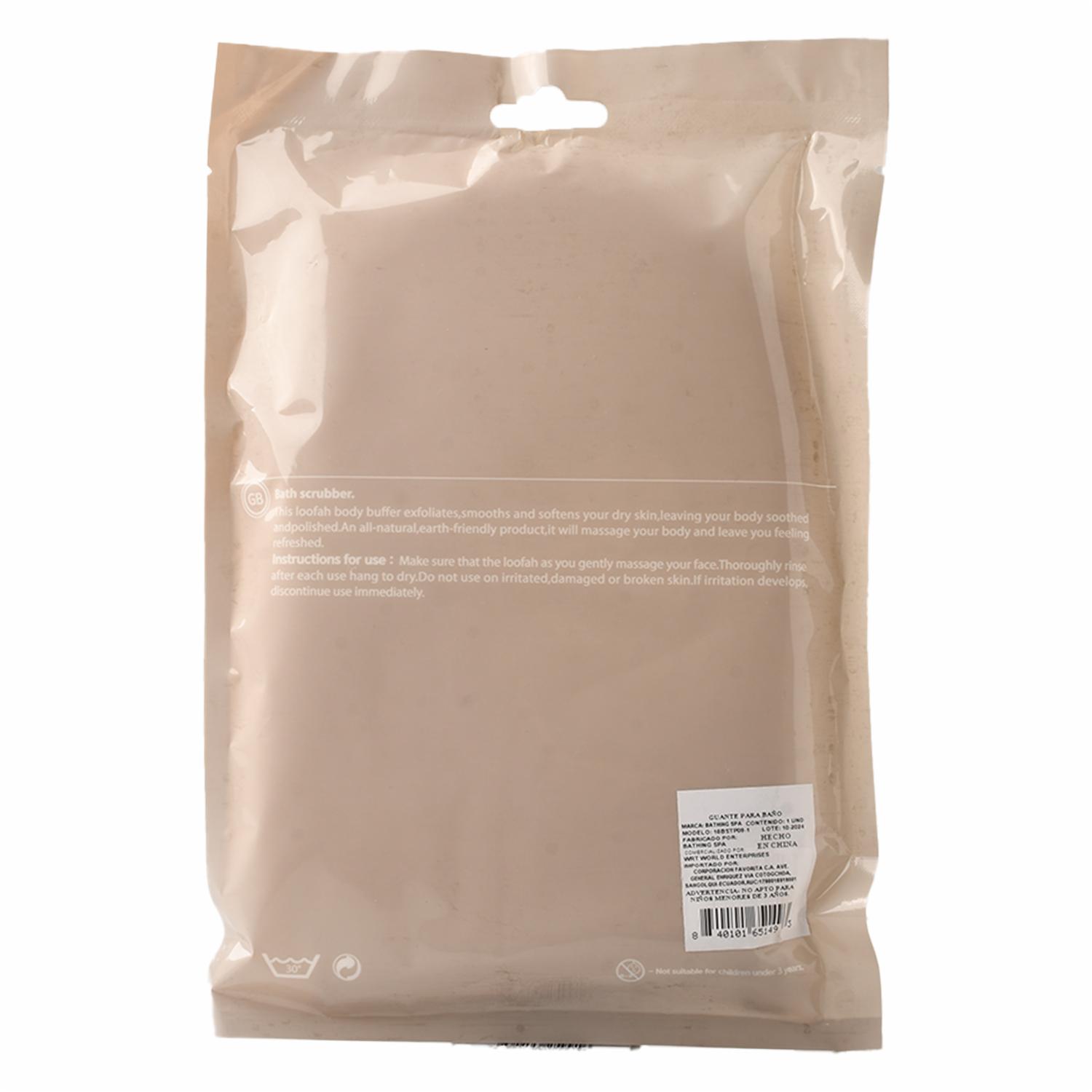 Guante Para Baño Exfoliante Para Masajes BATHING SPA Beige - Image 2