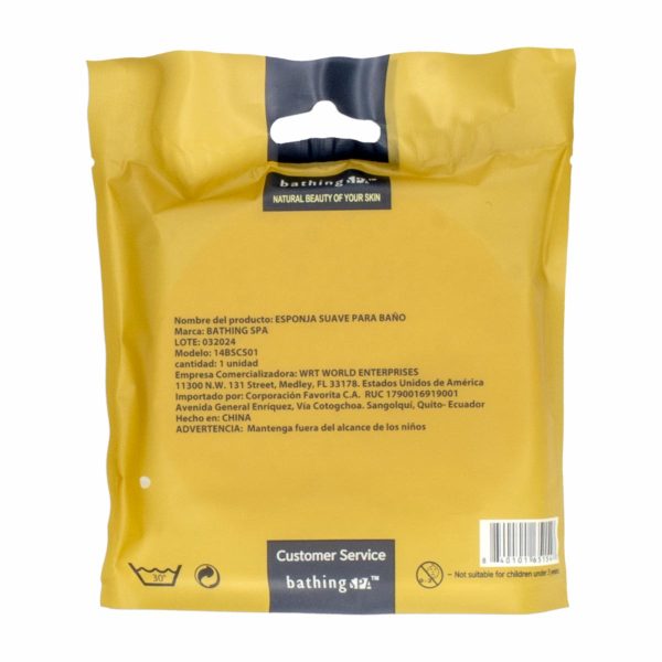 Esponja Para Baño Redonda Color Amarillo BATHING SPA - Image 2