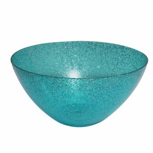 Ensaladera Plástica Verde Con Brillos WAHFAY 1 Pieza